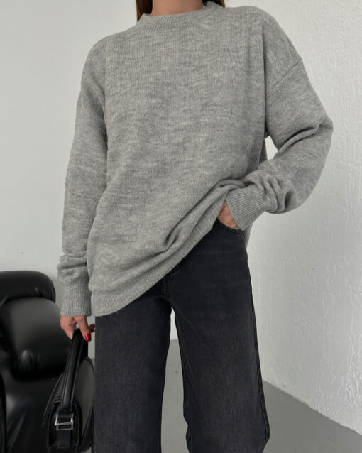 Fluffy sweater -Light Gray