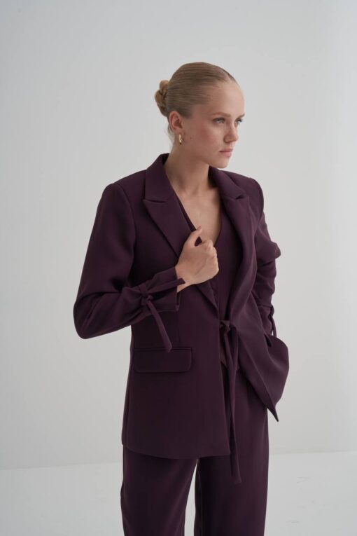 Rita Blazer- burgundy - Image 2