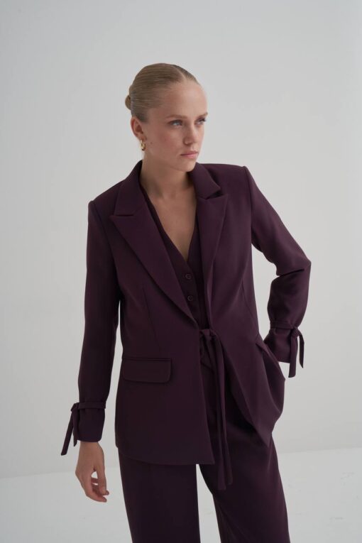 Rita Blazer- burgundy