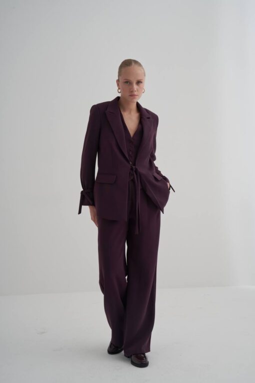 Rita Blazer- burgundy - Image 5