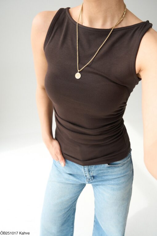 KARMA TOP-BROWN - Image 4