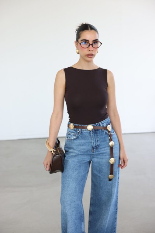 KARMA TOP-BROWN